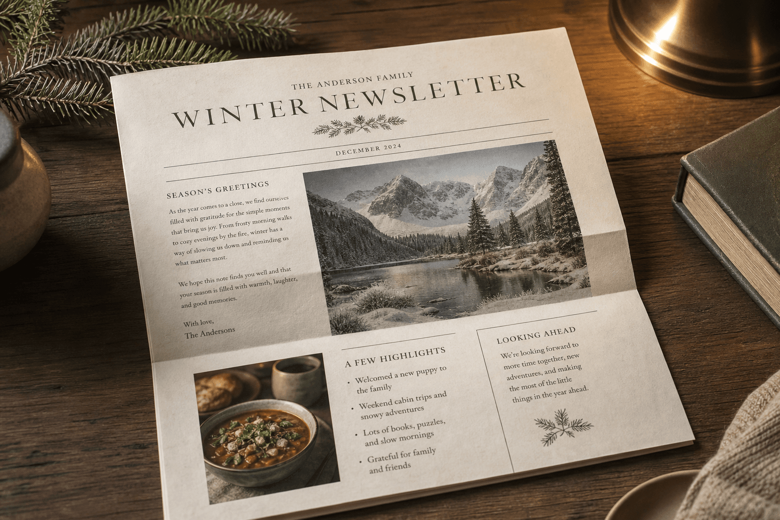 Sample family newsletter